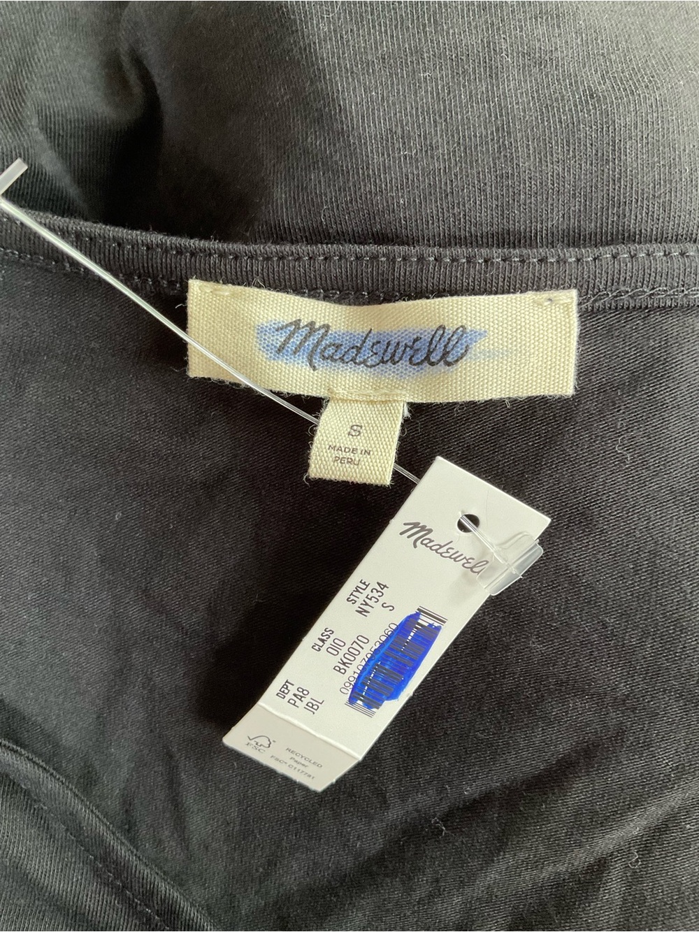 Madewell Shirred V-neck Long Sleeve Top - Picture 4 of 5